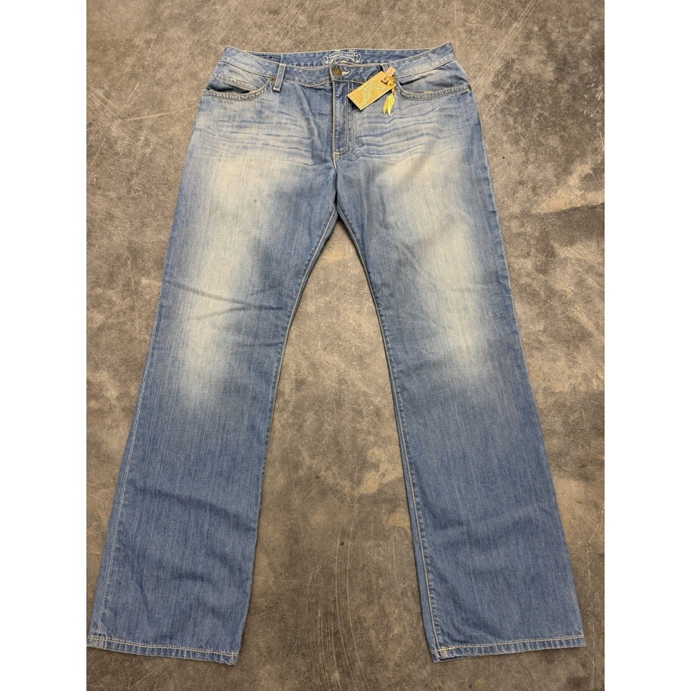 Robin's Jean Style D5687 Long Flap Light Wash‎ Men's Denim Jeans Size 40x35